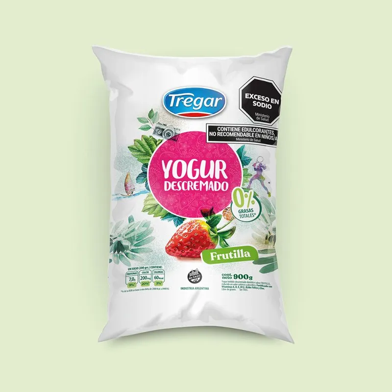 Yogur Bebible Parcialmente Descremado Sabor Frutilla - Cremigal